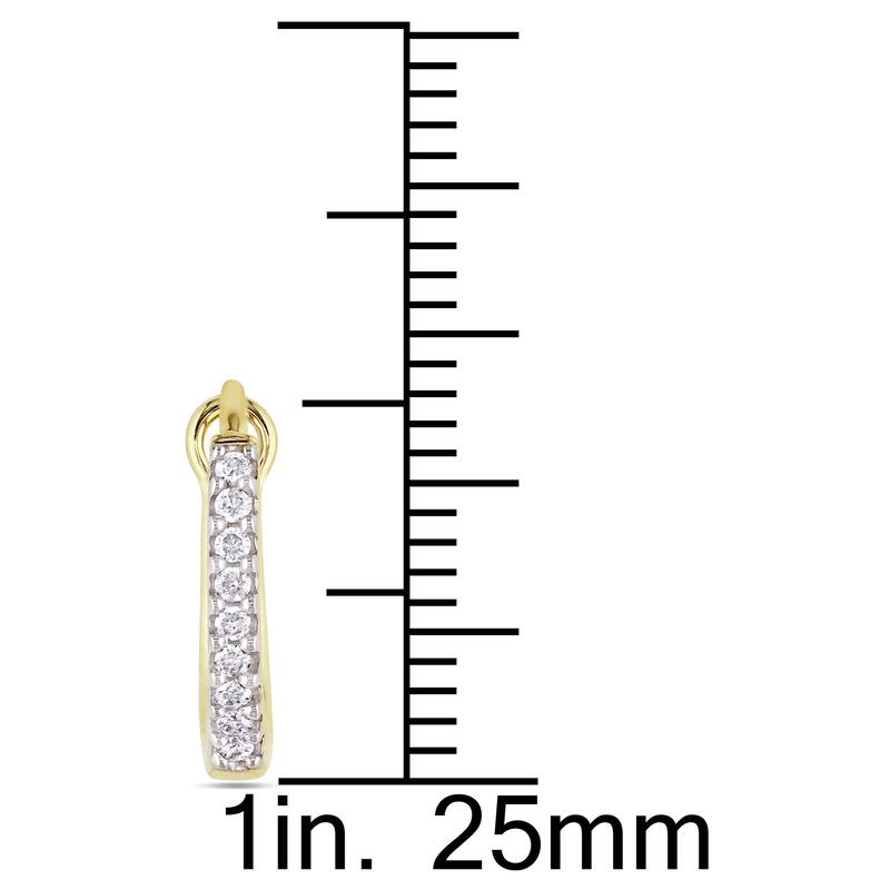 Miadora 14k Yellow Gold 1/6ct TDW Diamond Earrings