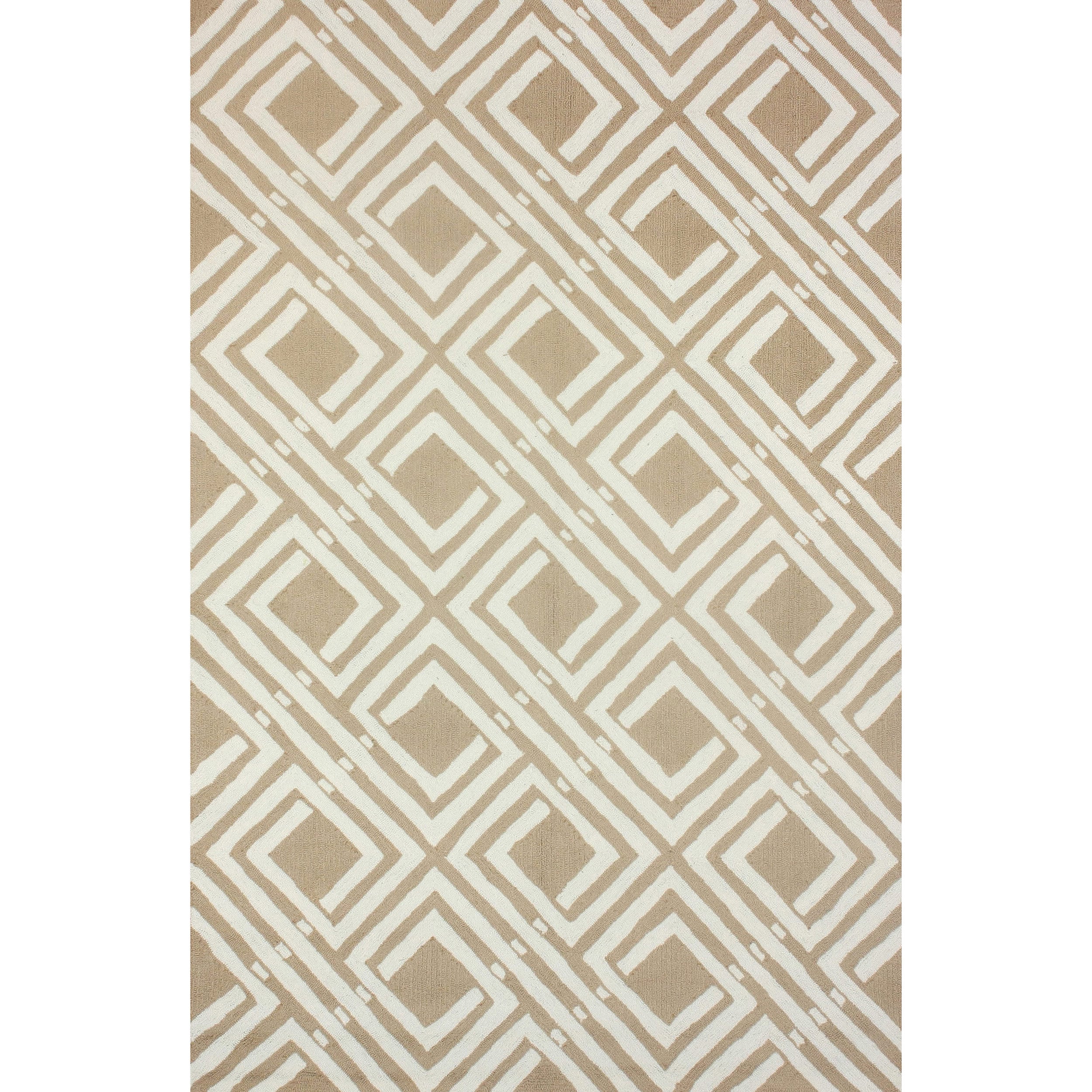 Nuloom Handmade Modern Maze Tan Rug (5 X 8)