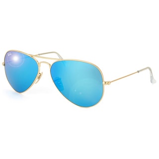 michael kors blue mirrored aviator sunglasses