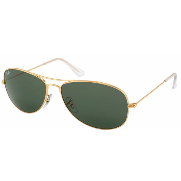 Shop Ray-Ban 'RB 3362 Cockpit 001' Unisex Gold/ Green Metal Sunglasses ...