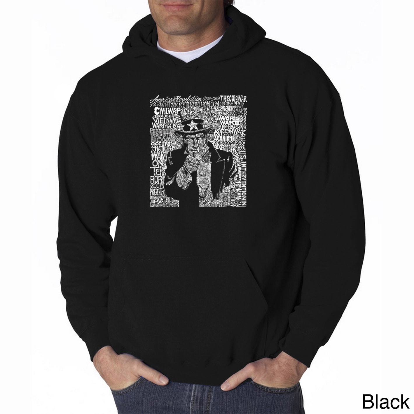 Mens Uncle Sam Hooded Sweatshirt