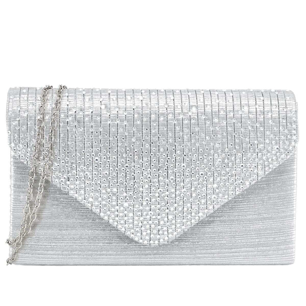 grey clutch handbag