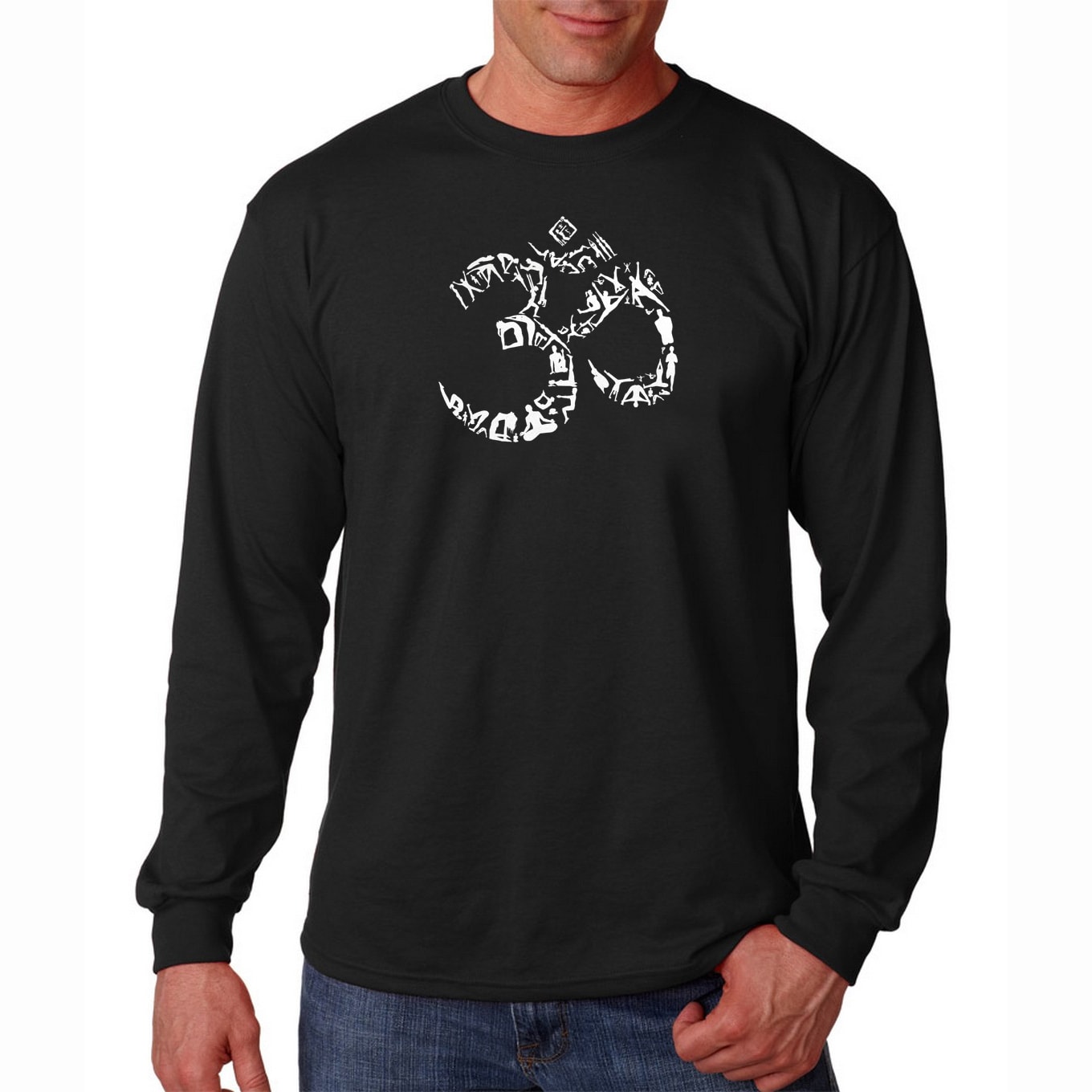 Mens Om Long Sleeve Yoga T shirt