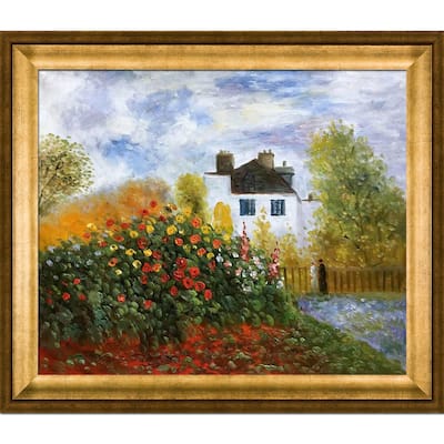 La Pastiche Claude Monet 'The Garden of Monet' Hand Painted Oil Reproduction