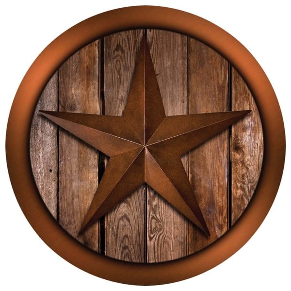 Western Star on Barnwood Coaster Set Coasters