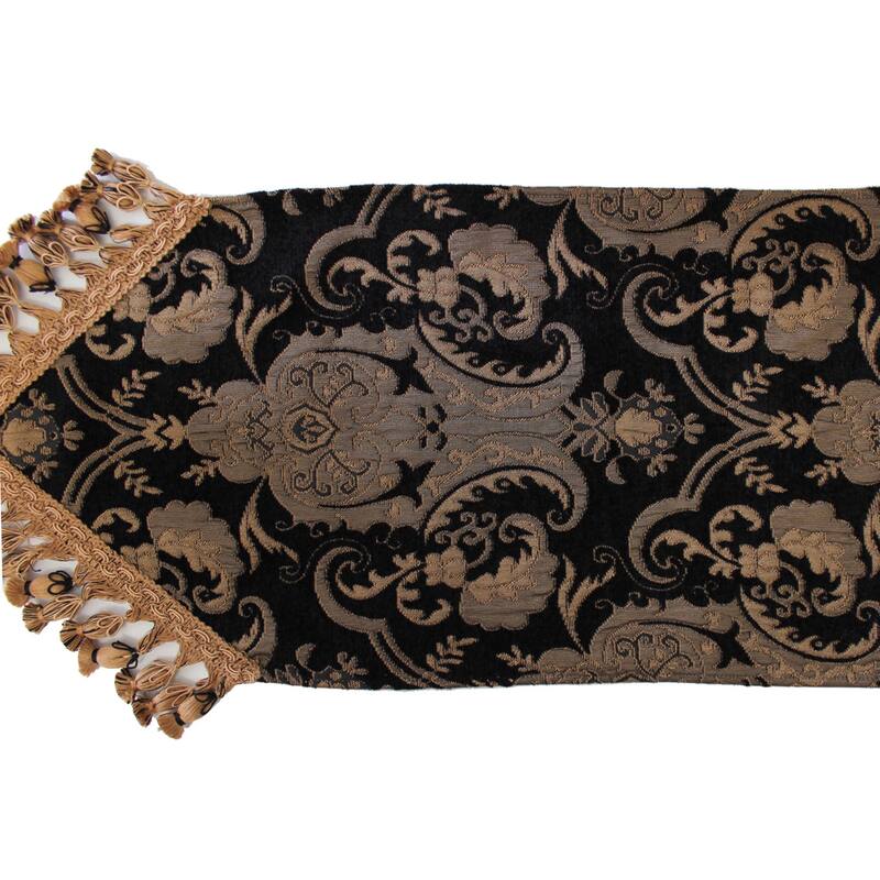 Sherry Kline China Art Black Table Runner
