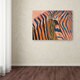 preview thumbnail 3 of 1, Judy Harris 'Orange Zebra' Canvas Art - Multi