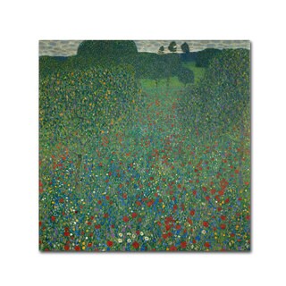 Gustav Klimt 'Italian Garden Landscape' Oil on Canvas Art 