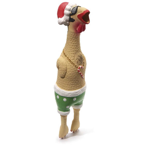 Shop Christmas 'Earl' Rubber Chicken Holiday Pet Toy - Free Shipping On