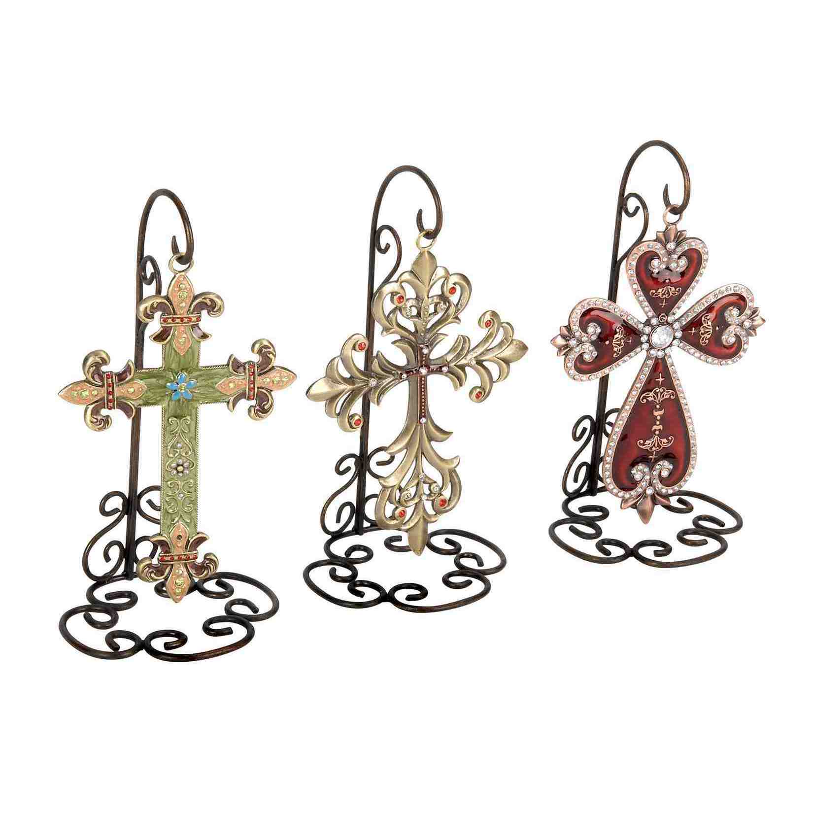 Assorted Metal Cross Wall Decor (set Of 3)