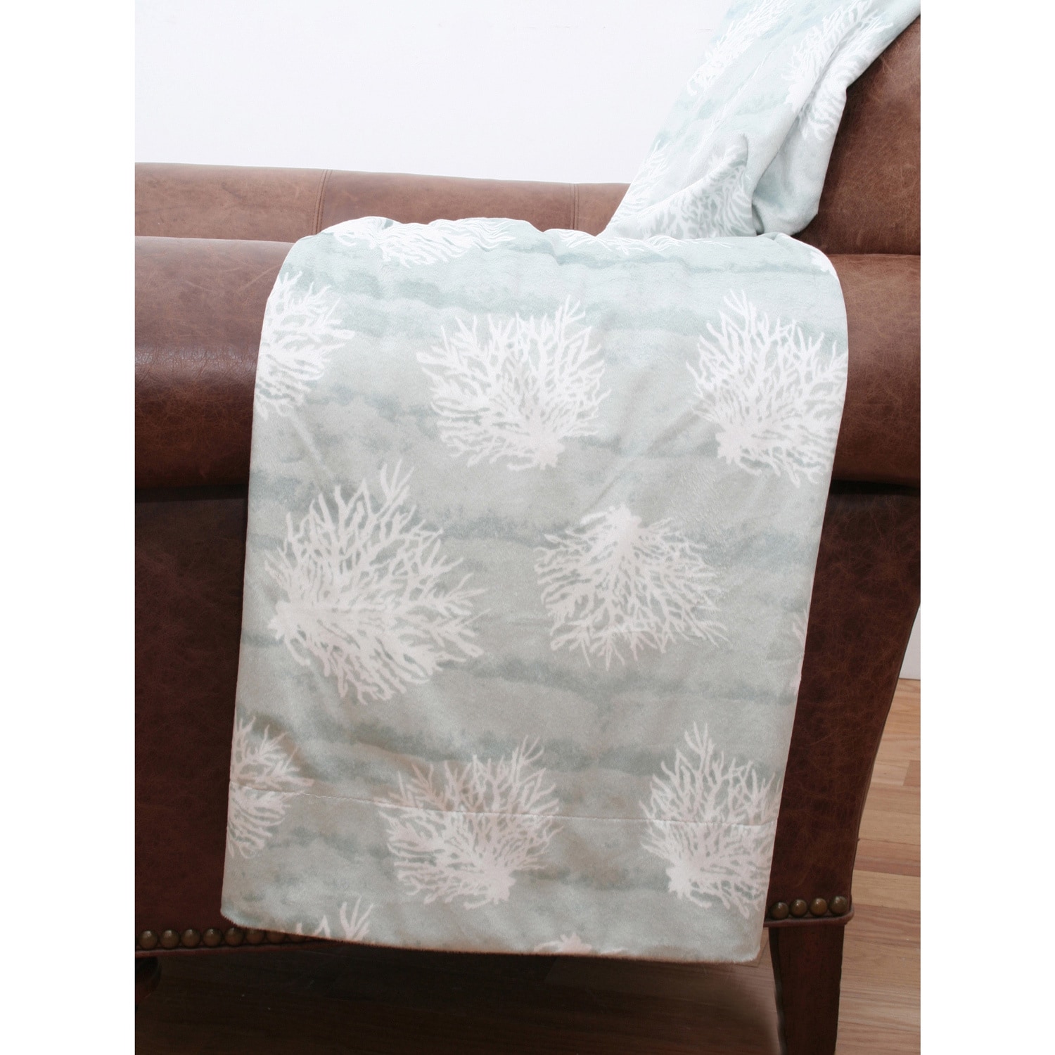 Andre Coral Printed Microplush Throw