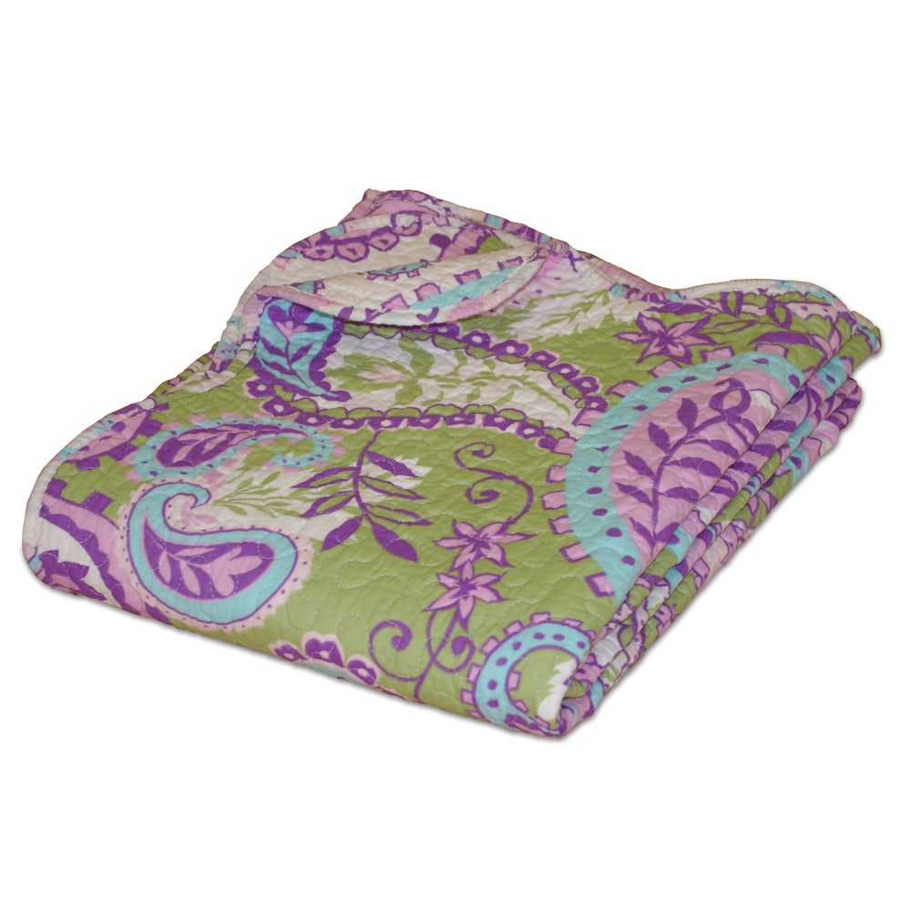 Portia Paisley Quilted Throw