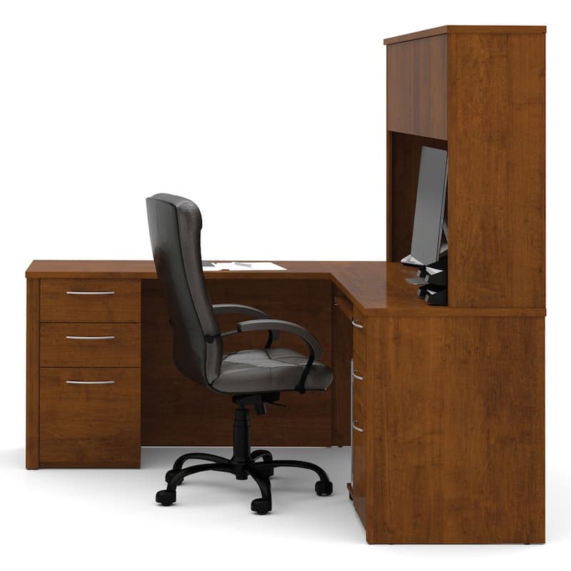 Bestar Embassy 6-drawer L-shaped Workstation Desk Kit