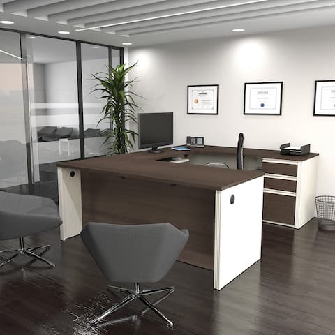 Bestar Prestige U-shaped Workstation Desk Kit