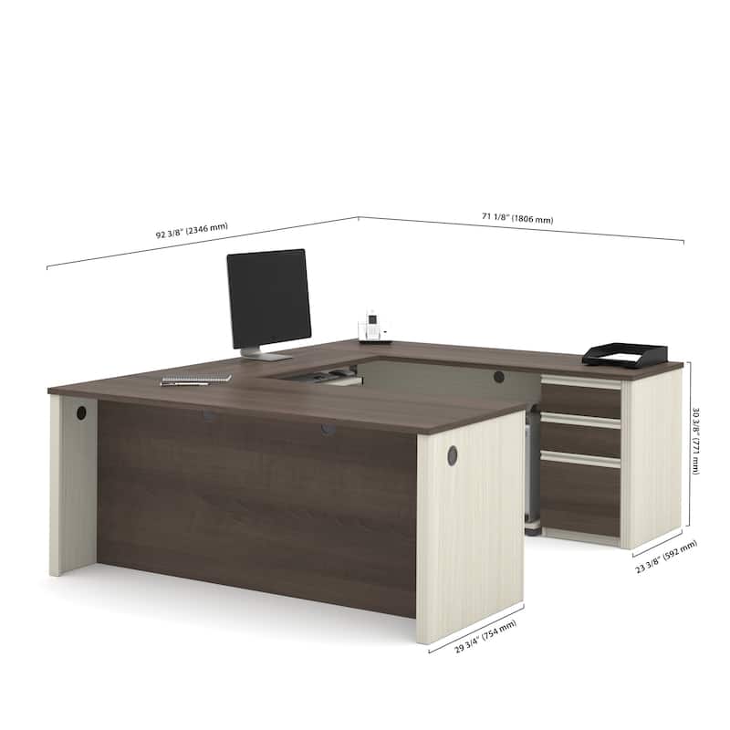 Bestar Prestige U-shaped Workstation Desk Kit