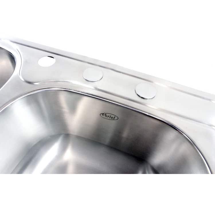 18-gauge Stainless Steel Double 33-inch Top-Mount/Drop-In 60/40 Bowl Kitchen Sink