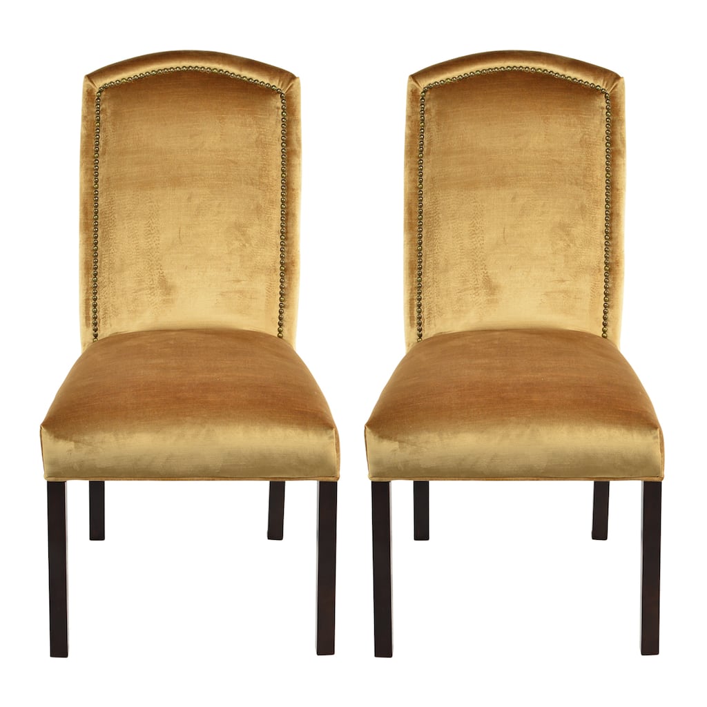Tuscany Antique Camelback Back Nail Dining Chairs (Set of 2)