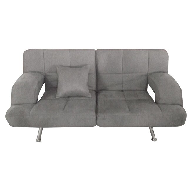 Grey Microsuede Sofa Bed 8610244 Grey Microsuede Sofa Bed