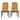 Cortland Honey Camelback Nail Trim Dining Chairs (Set of 2) - 21 inches w. x 26 inches d. x 41 inches h.