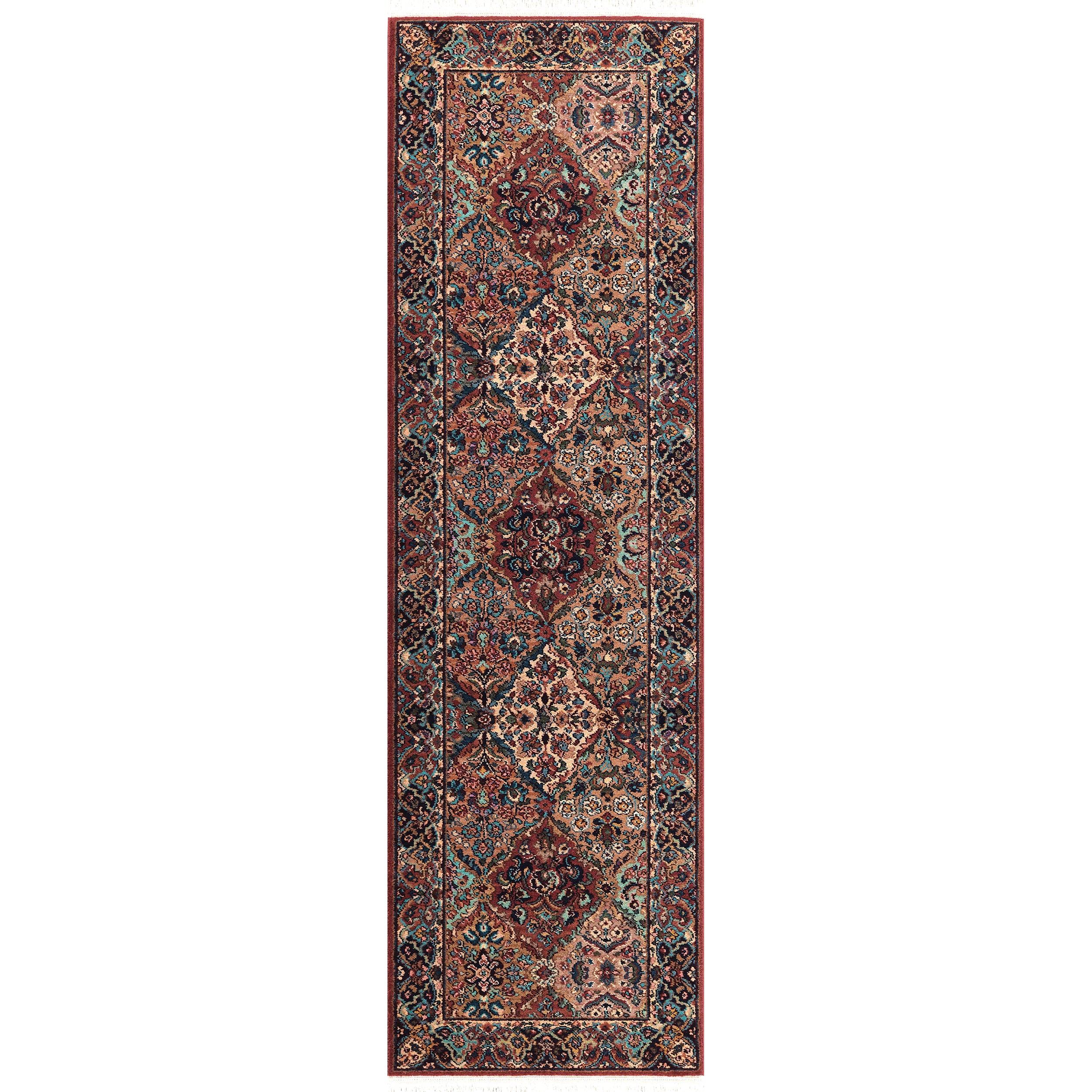 Original Karastan Multi Panel Kirman Rug (26 X 12)