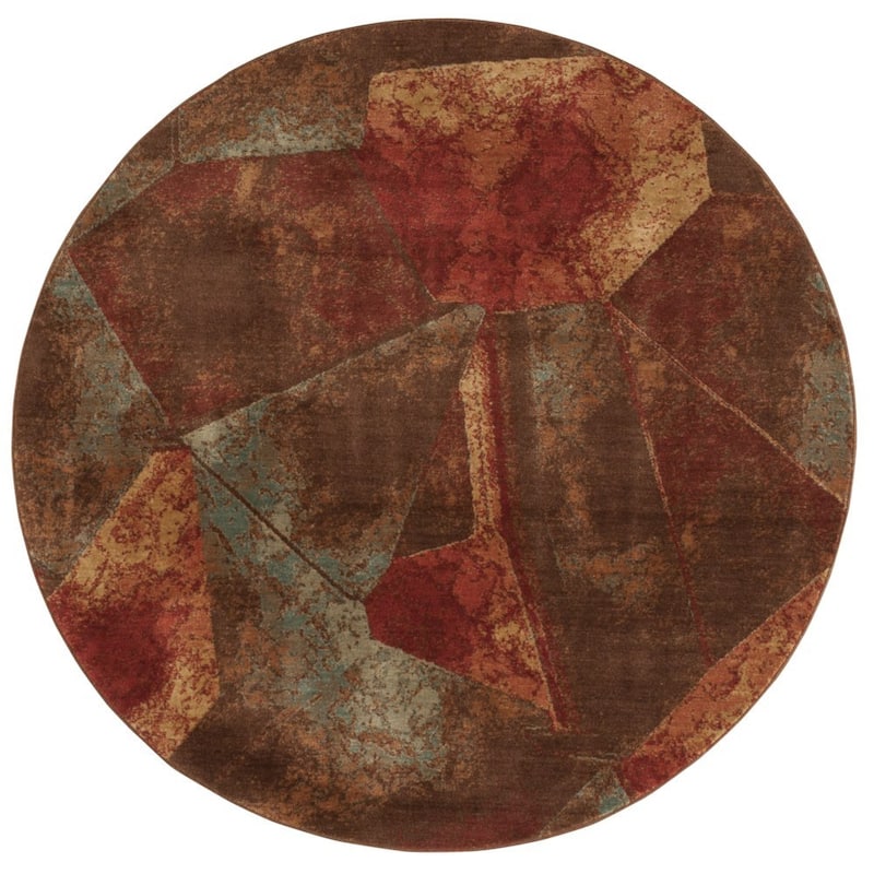 Nourison Somerset Area Rug - 5'6" Round - Multi - Runner/Round