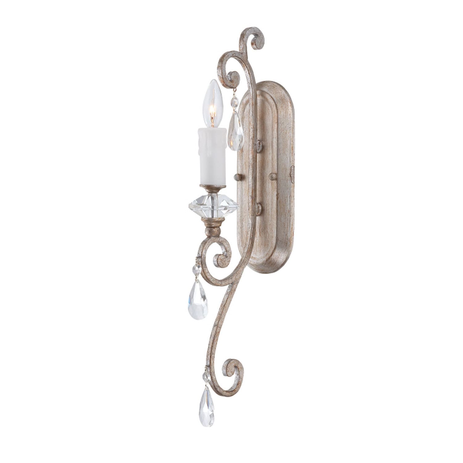 Quoizel Tricia 1 light Vintage Silver Wall Sconce