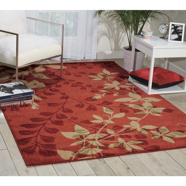 Nourison Somerset Brick Leafy Vine Rug - 7'9 x 10'10