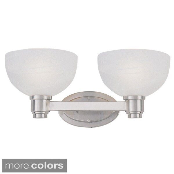 lite Modern 2 light Frosted Glass Vanity Fixture   15879009