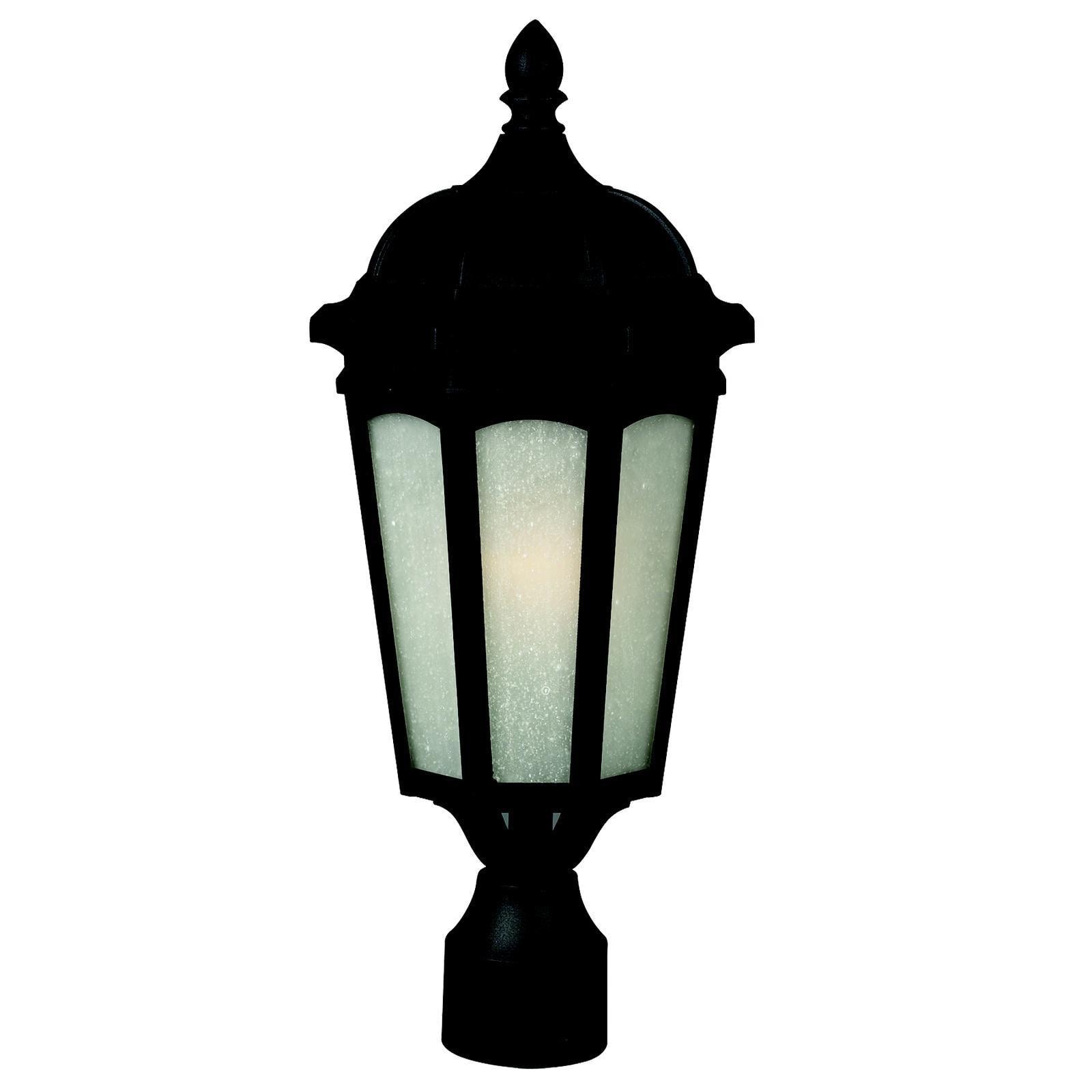 Z lite Black 24 inch White Seedy Glass Outdoor Wall Light