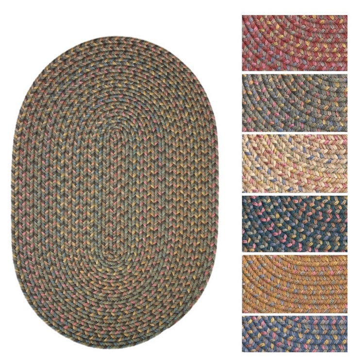 Bouquet Multicolored Braided Area Rug (2 X 4 Oval)