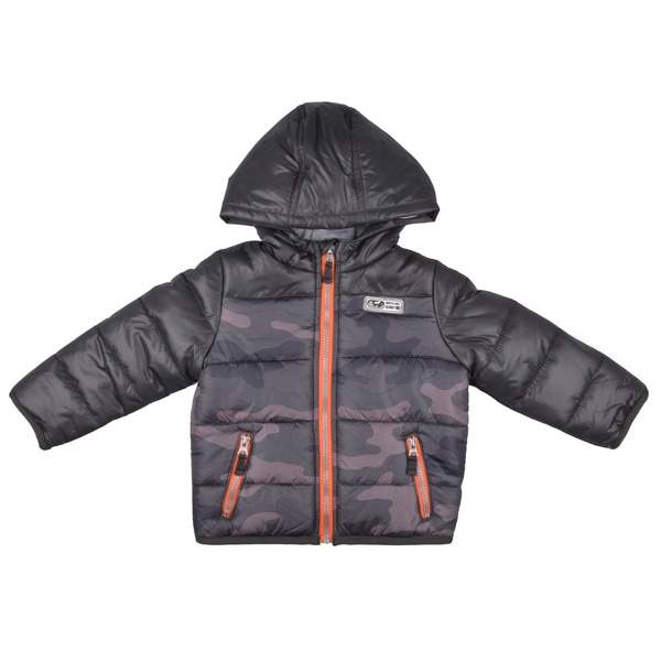 Carter's Boy's Hooded Camo Print Bubble Coat Carter's Boys' Outerwear