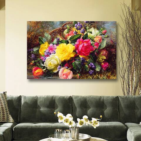 Copper Grove 'Roses from a Victorian Garden' Gallery Wrapped Canvas Wall Art