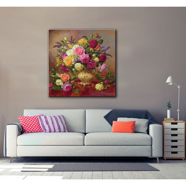 Albert Williams 'Roses from a Victorian Garden' Gallery-Wrapped Canvas ...