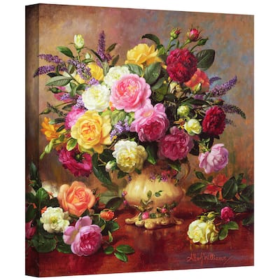 Albert Williams 'Roses from a Victorian Garden' Gallery-Wrapped Canvas Art