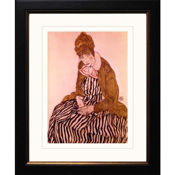 Egon Schiele Edith Schiele Seated Giclee Framed  