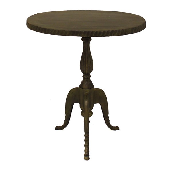 22-inch Rustic Bronze Oval Accent/ End Table