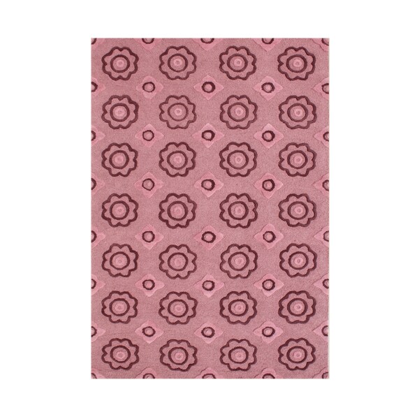 Handmade Alliyah Cashmere Rose New Zealand Blend Wool Rug - 5' x 8'