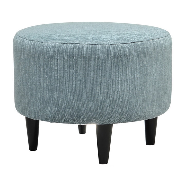 Carson Carrington Rodding Round Ottoman - Baby Blue