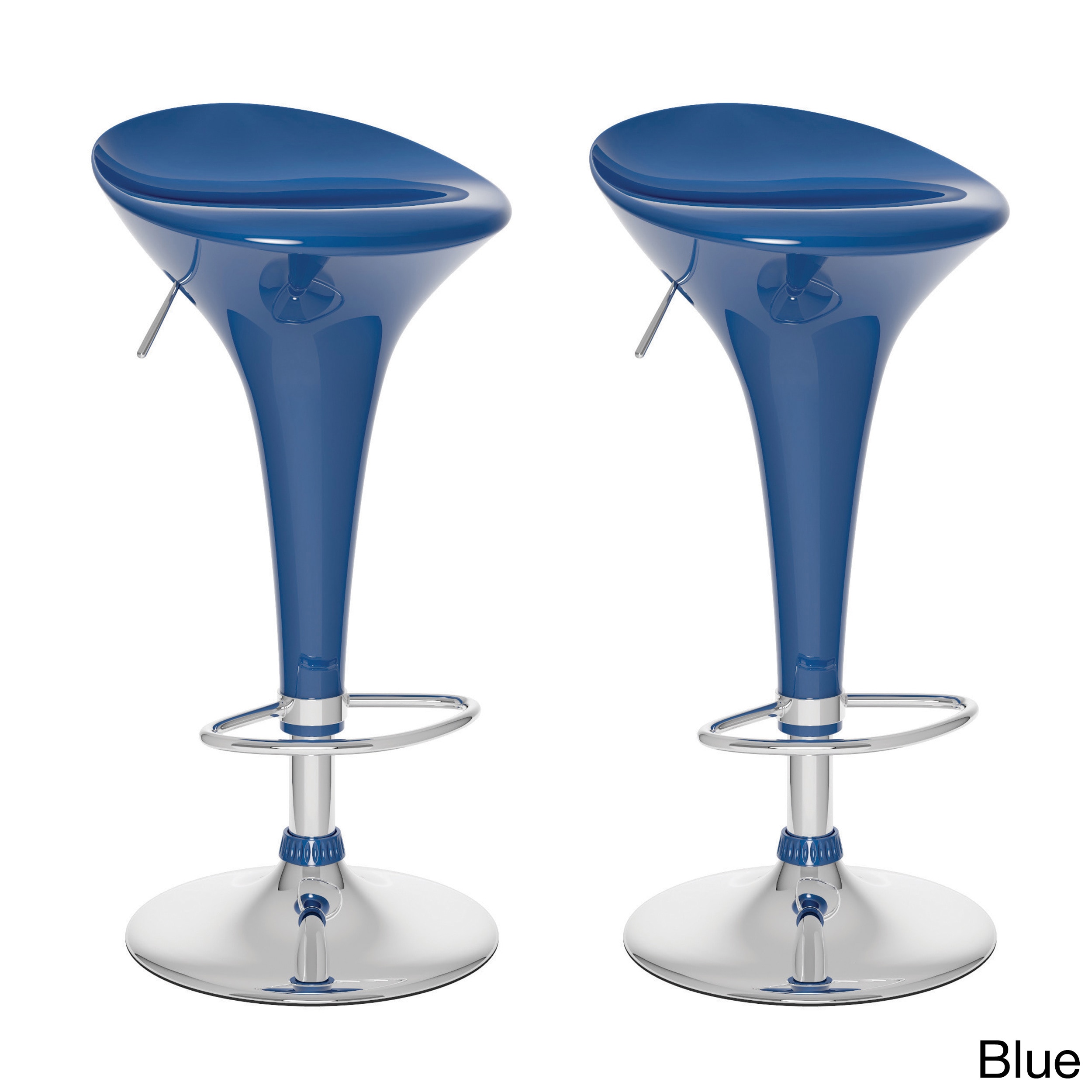 Corliving Form Fitted Adjustable Bar Stool (set Of 2)