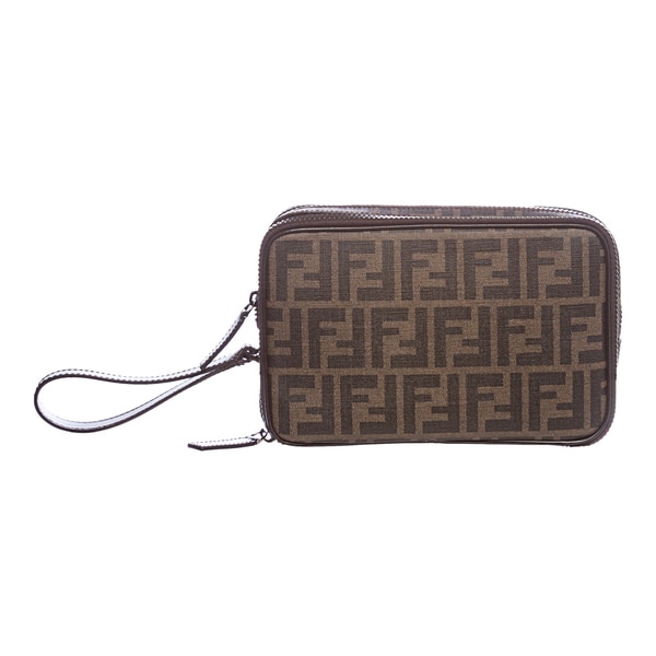 Fendi Tobacco Zucca Functional Clutch