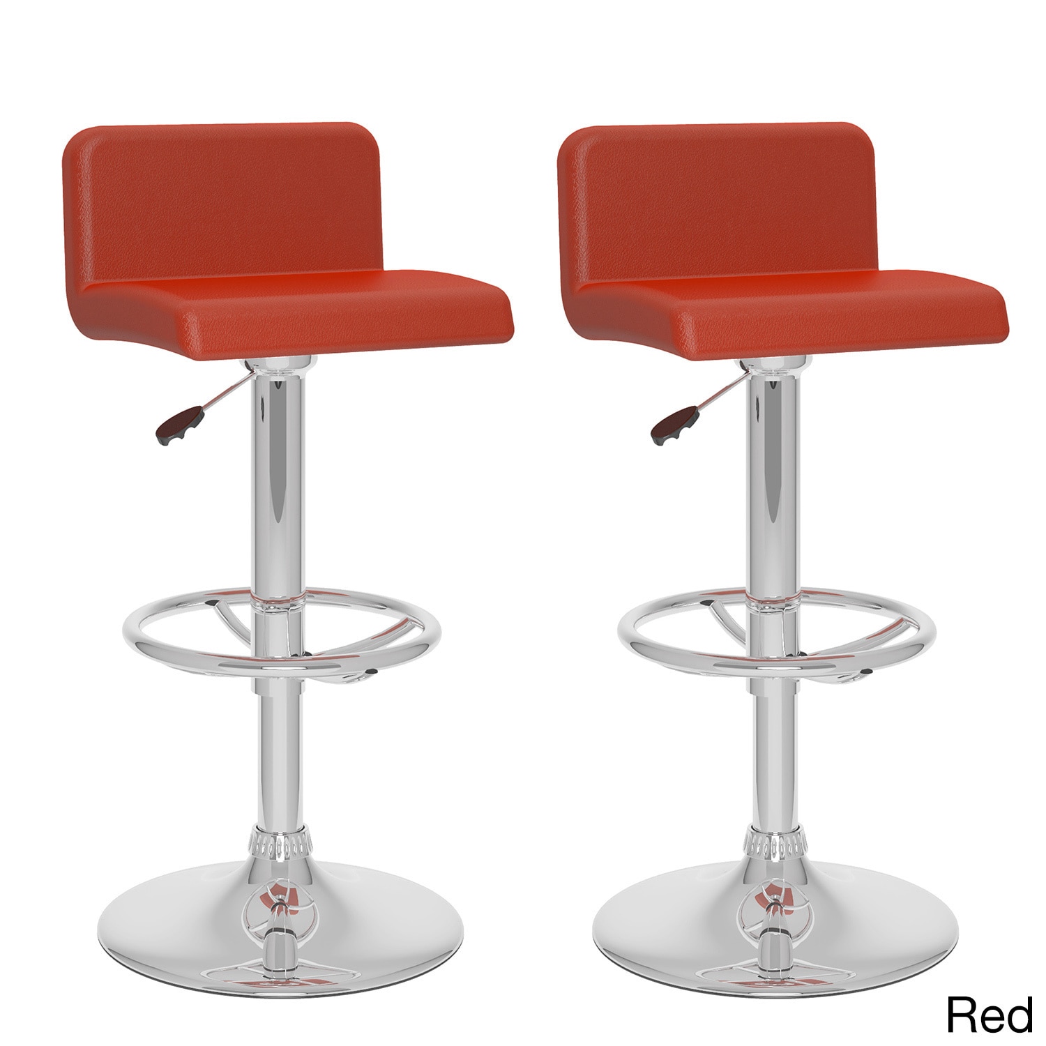 Corliving B 3x7 upd Low Back Adjustable Bar Stool (set Of 2)