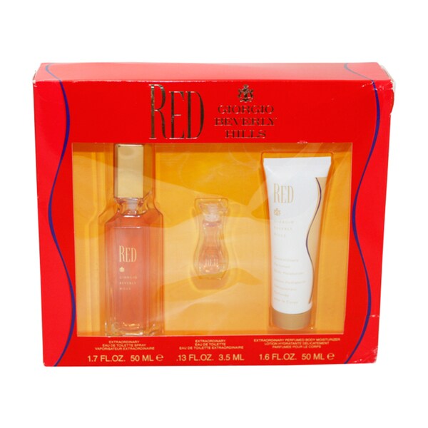 red giorgio beverly hills gift set