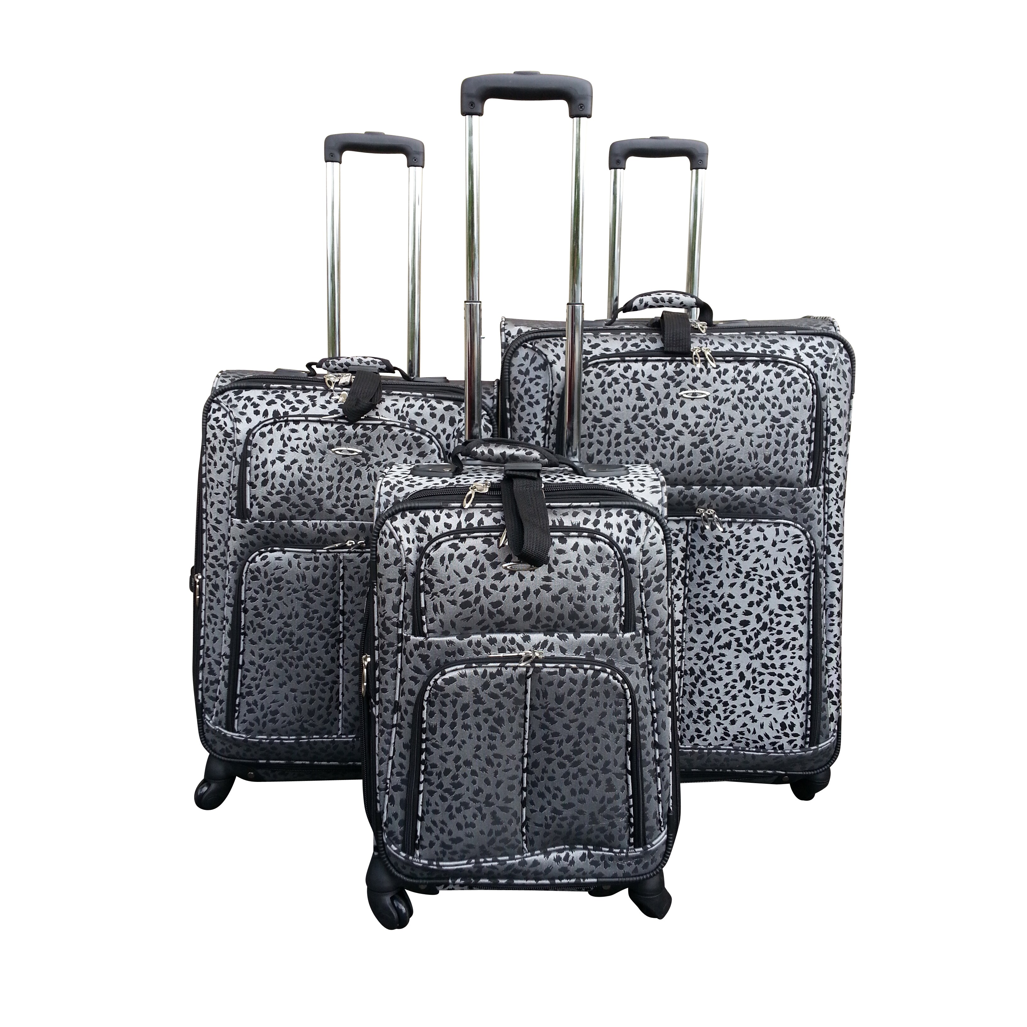 cheetah luggage set