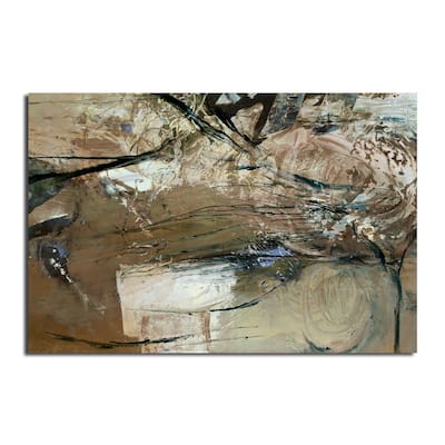 Ready2HangArt 'Smash XVIII' Oversized Canvas Wall Art - Brown