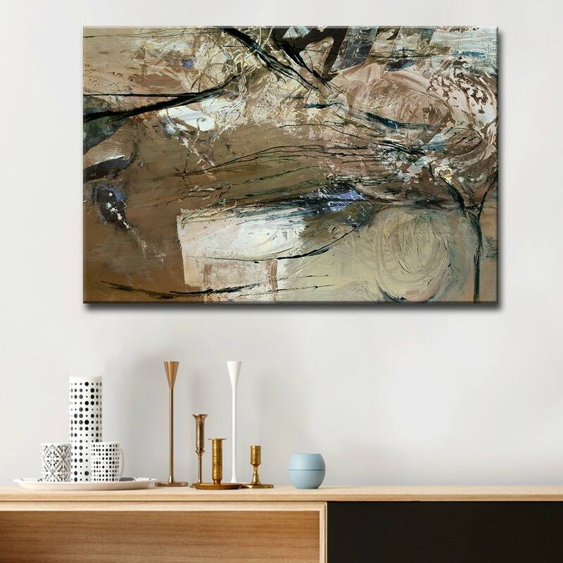 Ready2HangArt 'Smash XVIII' Oversized Canvas Wall Art - Brown