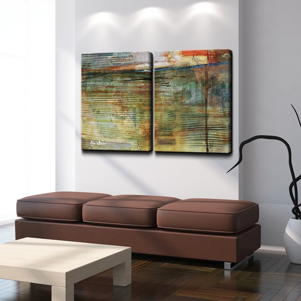 Alexis Bueno 'Smash XVI' Oversized Canvas 2 piece Wall Art Set Ready2hangart Canvas