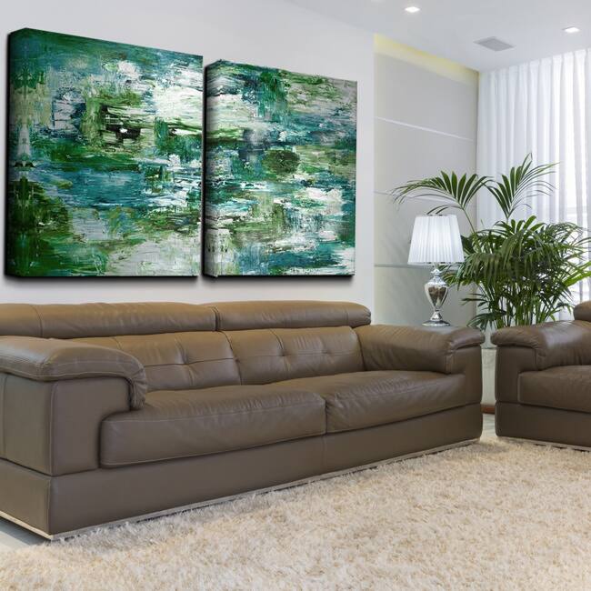 Ready2HangArt 'Smash X' 2-piece Oversized Canvas Wall Art