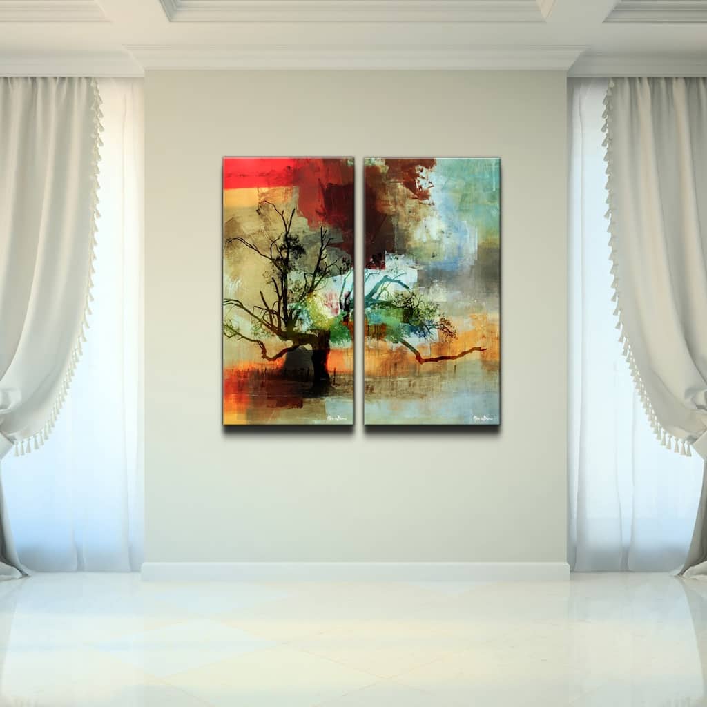Ready2HangArt 'Abstract Landscape I' 2-piece Oversized Canvas Wall Art
