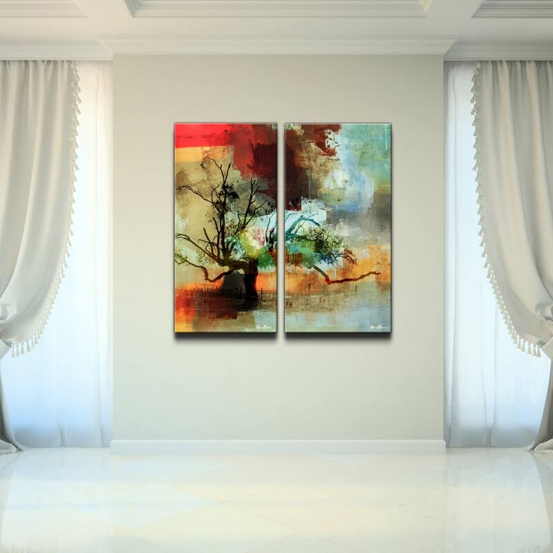 Ready2HangArt 'Abstract Landscape I' 2-piece Oversized Canvas Wall Art
