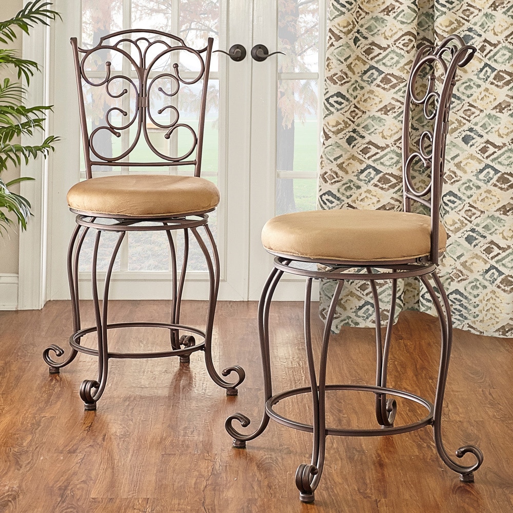 Gathered Back Counter Stool